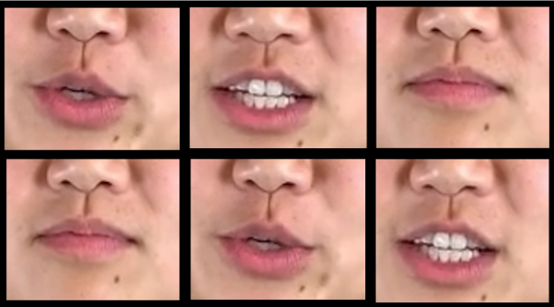 Deepfake detection mouth movement frame samples